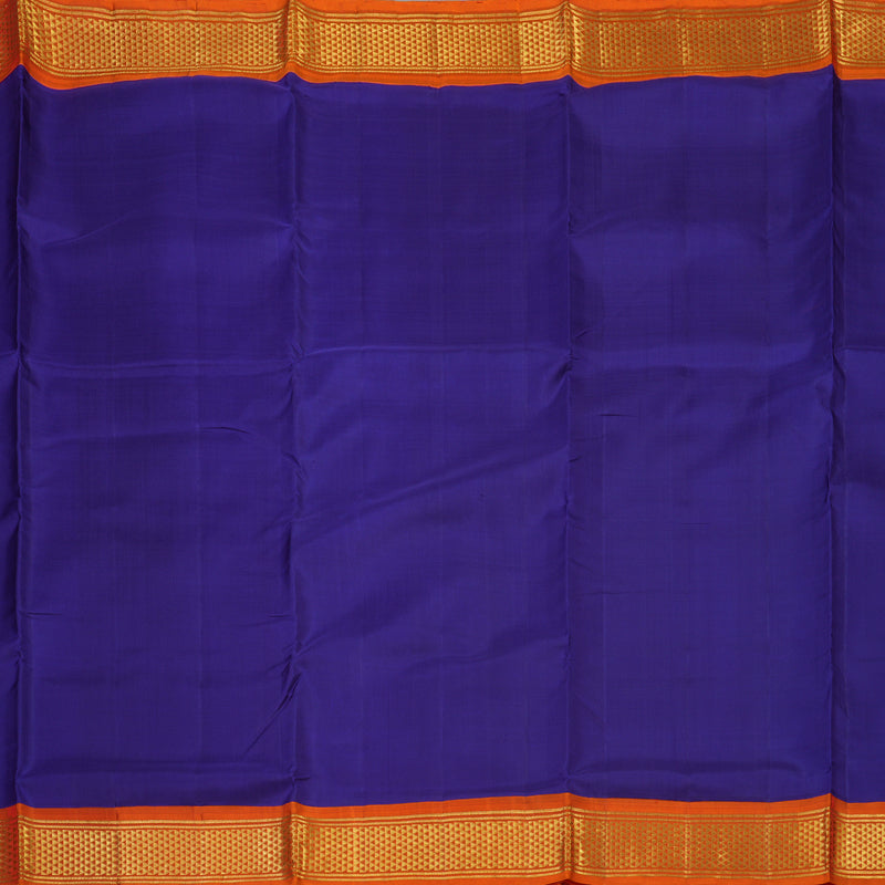 Hayagrivas Handloom Purplish-Blue Ten Yards Silk Madisar KBE945H1-15
