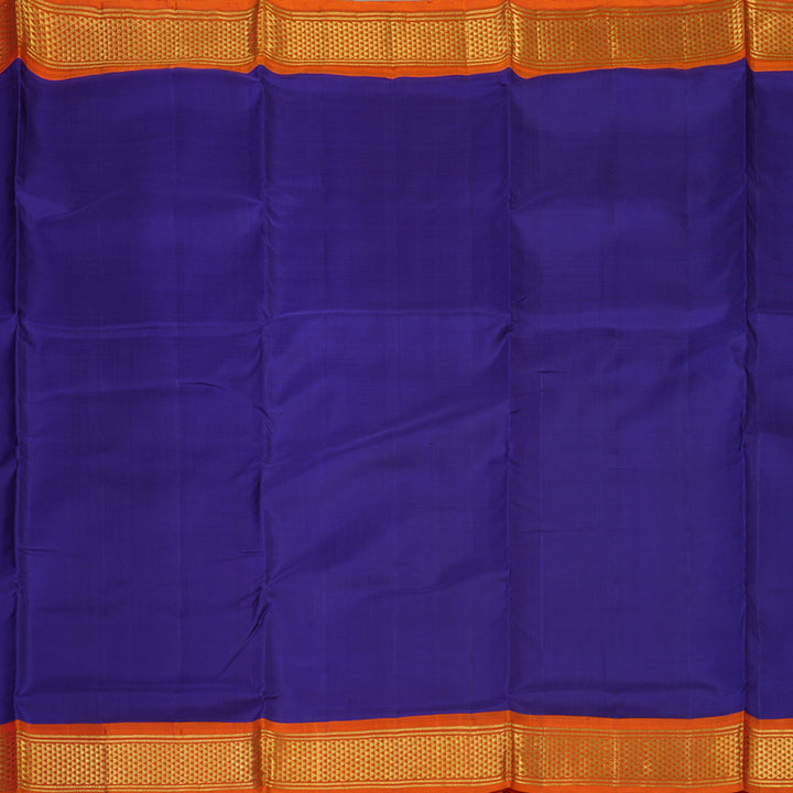 Hayagrivas Handloom Purplish-Blue Ten Yards Silk Madisar KBE945H1-15
