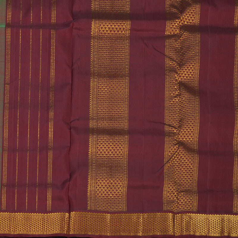 Hayagrivas Handloom Fluorescent Green Ten Yards Silk Madisar KBE945H1-3