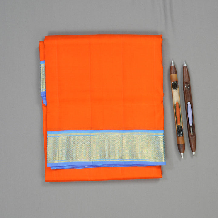 Hayagrivas Handloom Fanta Orange Ten Yards Silk Madisar KBE945H1-7