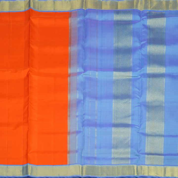Hayagrivas Handloom Fanta Orange Ten Yards Silk Madisar KBE945H1-7