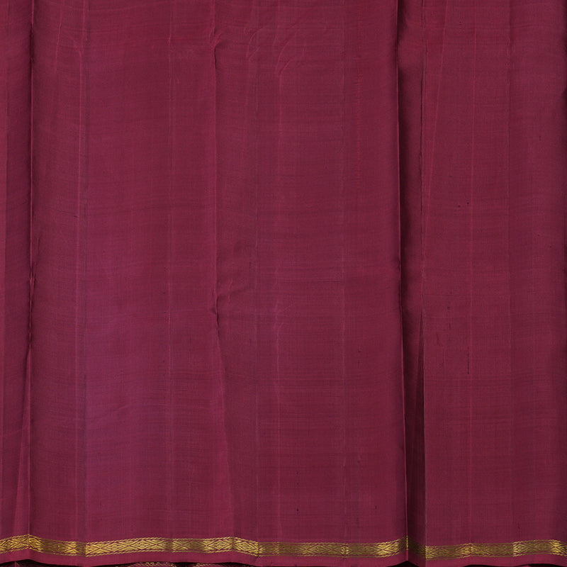 Hayagrivas Handloom Pinkish-Maroon Kanjivaram Silk Saree KBE946H11-1