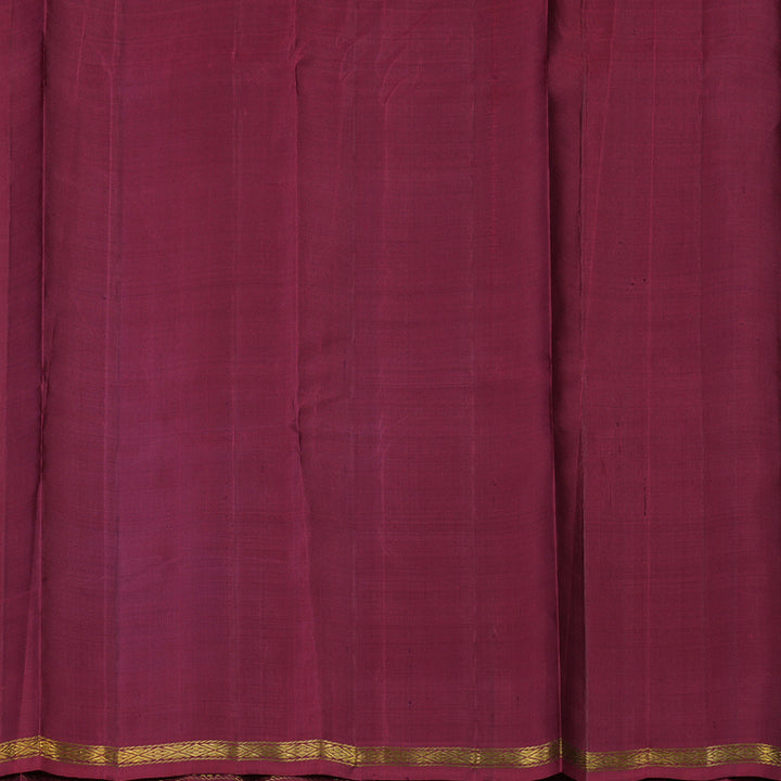 Hayagrivas Handloom Pinkish-Maroon Kanjivaram Silk Saree KBE946H11-1