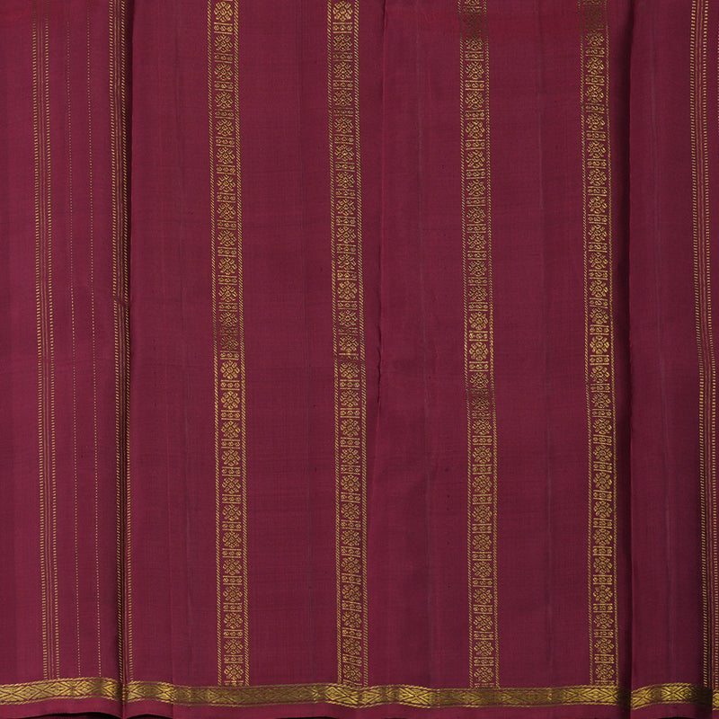 Hayagrivas Handloom Pinkish-Maroon Kanjivaram Silk Saree KBE946H11-1