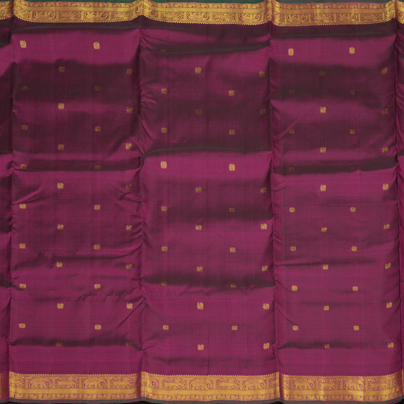 Hayagrivas Handloom Wine Purple Kanjivaram Ten Yards Silk Saree  KBE946H2-2
