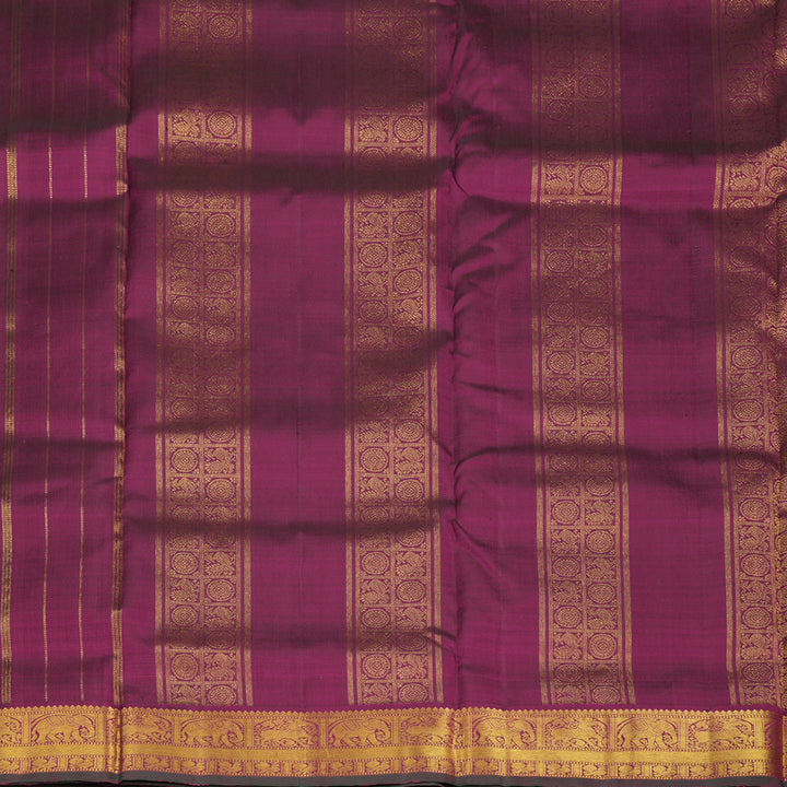 Hayagrivas Handloom Wine Purple Kanjivaram Ten Yards Silk Saree  KBE946H2-2