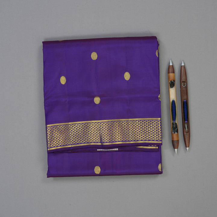 Hayagrivas Handloom Purple Ten Yards Silk Madisar KBE946H2-3