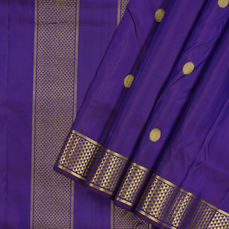 Hayagrivas Handloom Purple Ten Yards Silk Madisar KBE946H2-3