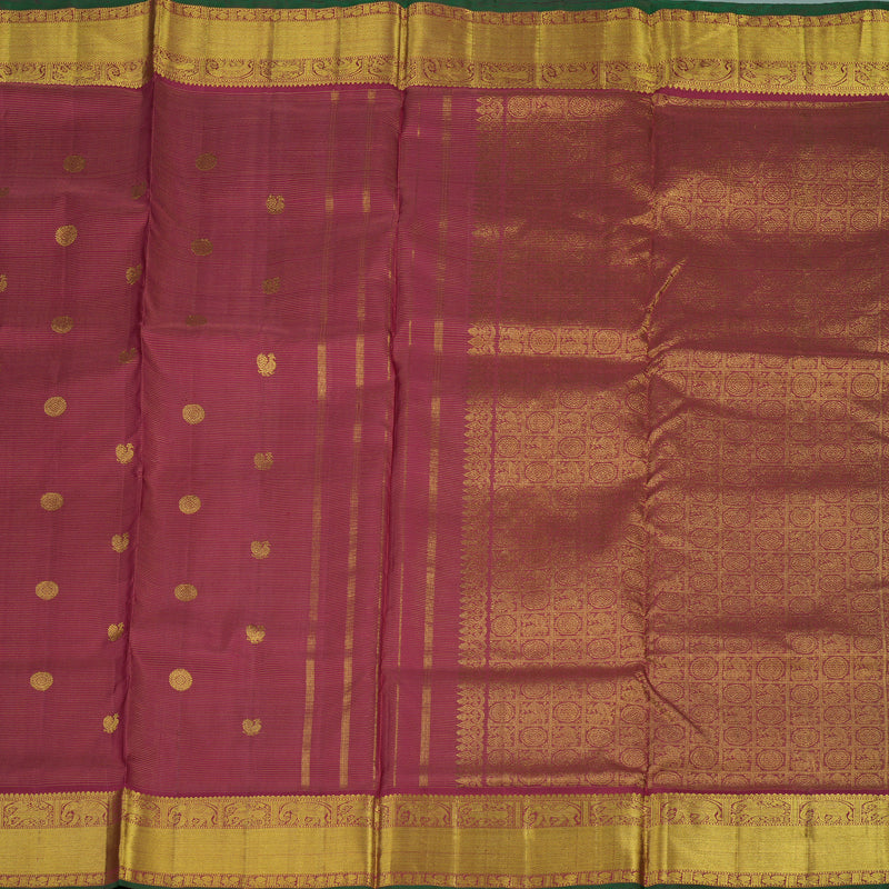 Hayagrivas Handloom Maroon Kanjivaram Ten Yards Silk Saree with Maroon Border KBE946H5-1