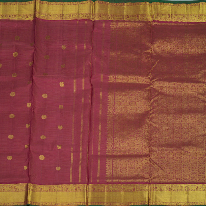 Hayagrivas Handloom Maroon Kanjivaram Ten Yards Silk Saree with Maroon Border KBE946H5-1