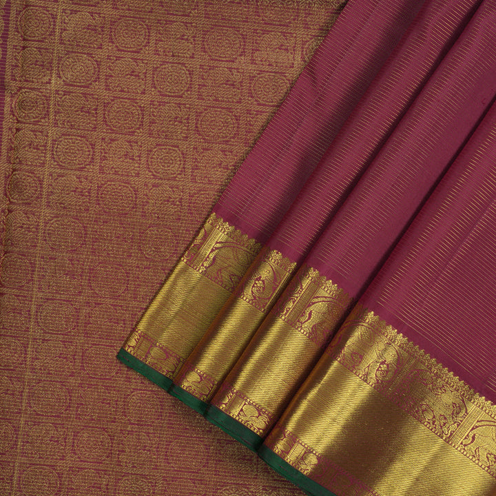 Hayagrivas Handloom Maroon Kanjivaram Ten Yards Silk Saree with Maroon Border KBE946H5-1