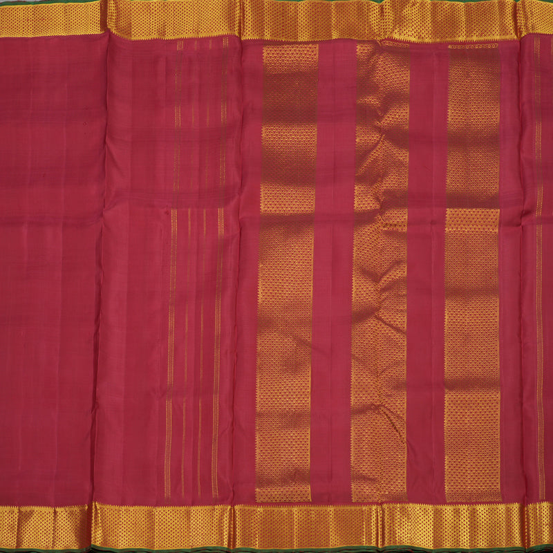 Hayagrivas Handloom Maroon Kanjivaram Ten Yards Silk Saree KBE949H1-1