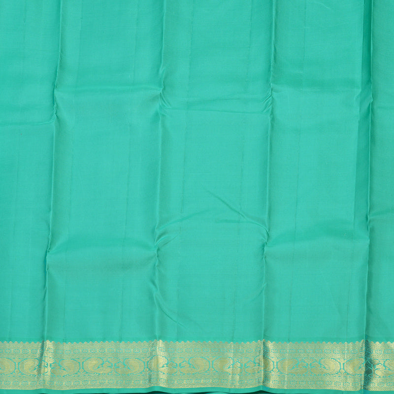 Hayagrivas Handloom Deep Purple Kanjivaram Silk Saree with Teal Border KBE949H6-3