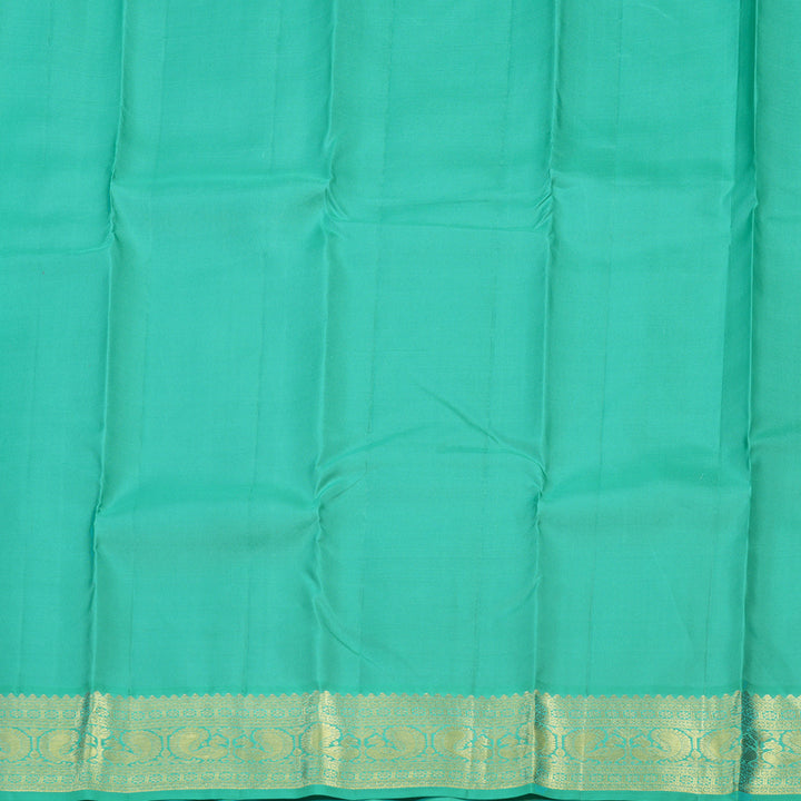 Hayagrivas Handloom Deep Purple Kanjivaram Silk Saree with Teal Border KBE949H6-3