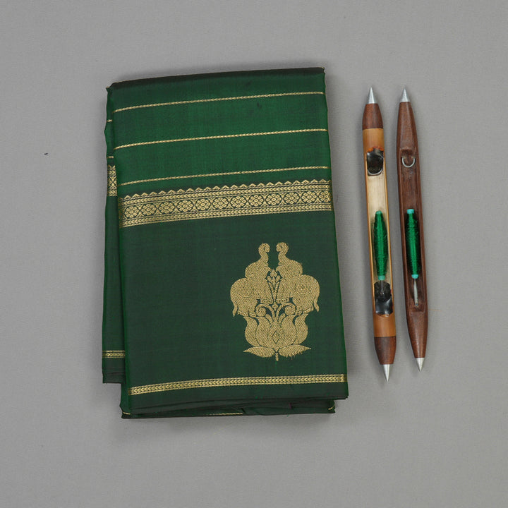 Hayagrivas Handloom Karpaga Pachai Kanjivaram Silk Saree KBE950H5-3