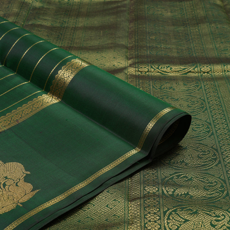 Hayagrivas Handloom Karpaga Pachai Kanjivaram Silk Saree KBE950H5-3