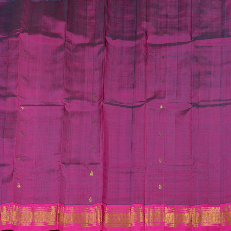 Hayagrivas Purple Handloom Kanjivaram Silk Saree with Pink Border KBE95D1-13