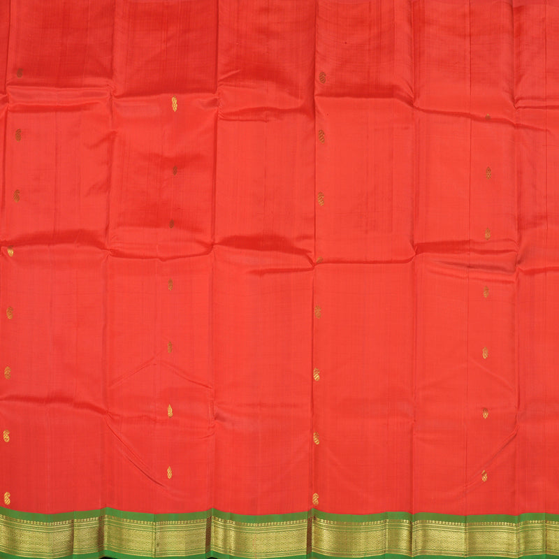 Hayagrivas Handloom Kanjivaram silk saree in stunning Red with manthalir KBE95D1-17