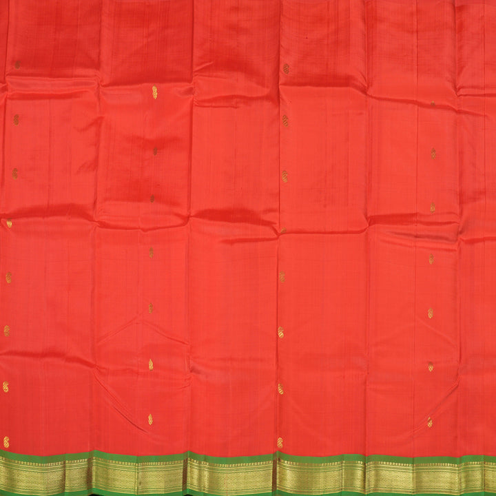 Hayagrivas Handloom Kanjivaram silk saree in stunning Red with manthalir KBE95D1-17