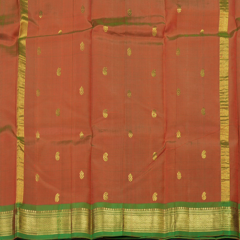 Hayagrivas Handloom Kanjivaram silk saree in stunning Red with manthalir KBE95D1-17