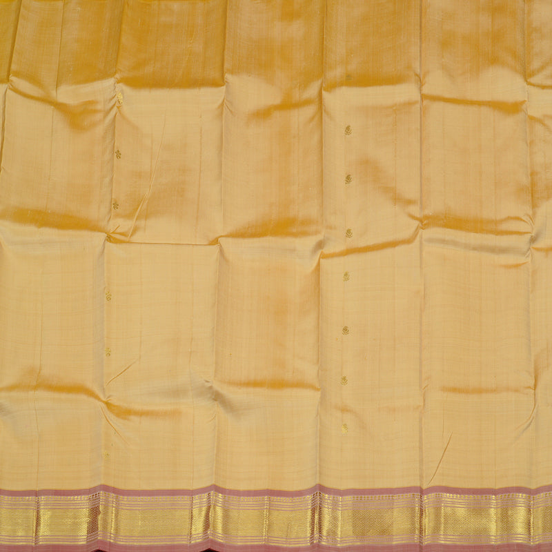 Hayagrivas Sandal Handloom Kanjivaram Silk Saree with Onion Pink Border KBE95D1-6