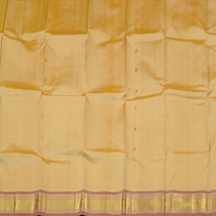 Hayagrivas Sandal Handloom Kanjivaram Silk Saree with Onion Pink Border KBE95D1-6