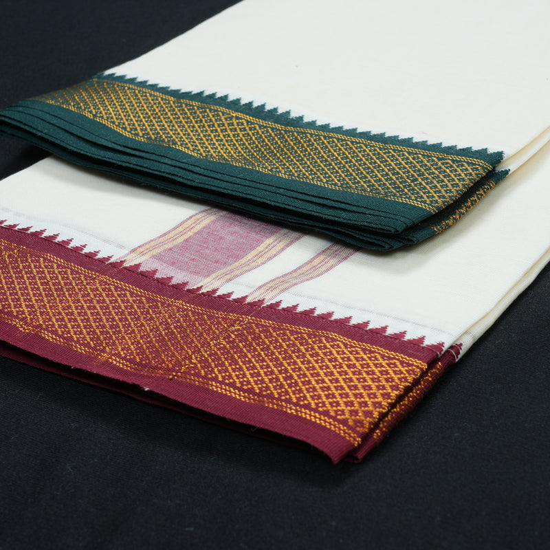 Hayagrivas Handloom 8 Mulam Cotton Dhotis KBE966H1-1