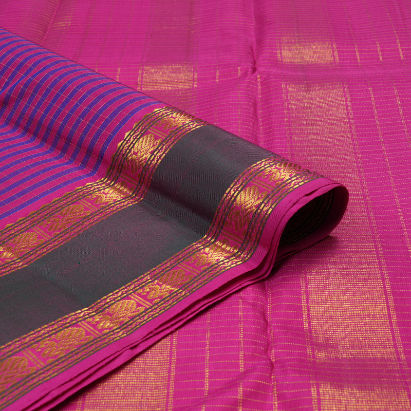 Hayagrivas Handloom Kanjivaram Silk Saree in Vibrant Multicolour KBE979I10-2