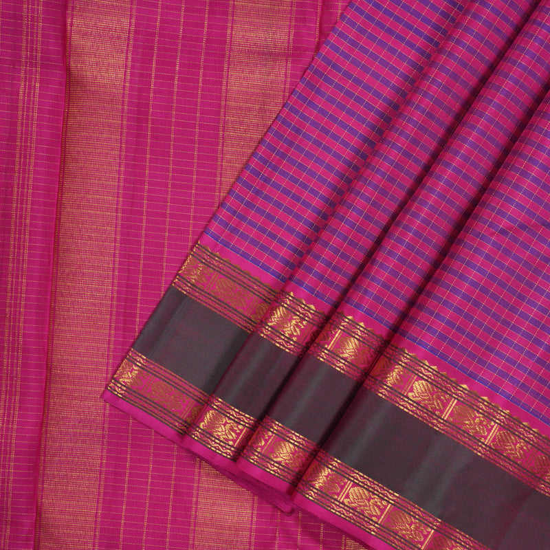 Hayagrivas Handloom Kanjivaram Silk Saree in Vibrant Multicolour KBE979I10-2