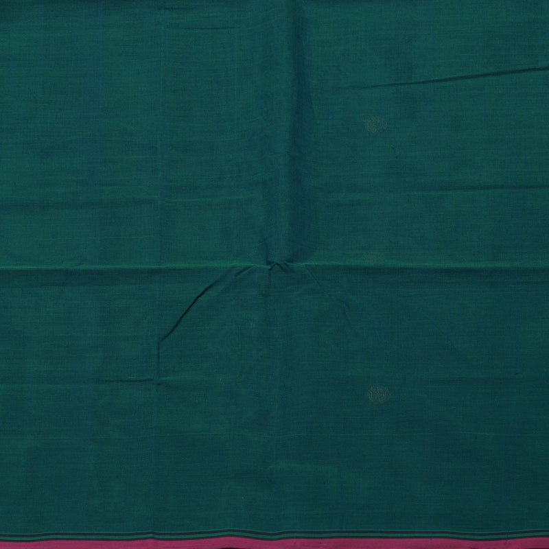 Hayagrivas Handloom Pure Cotton Saree in Captivating Peacock Blue KBE97D10-4
