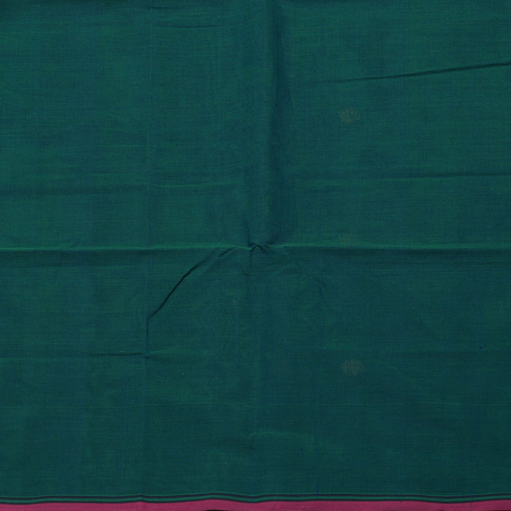 Hayagrivas Handloom Pure Cotton Saree in Captivating Peacock Blue KBE97D10-4