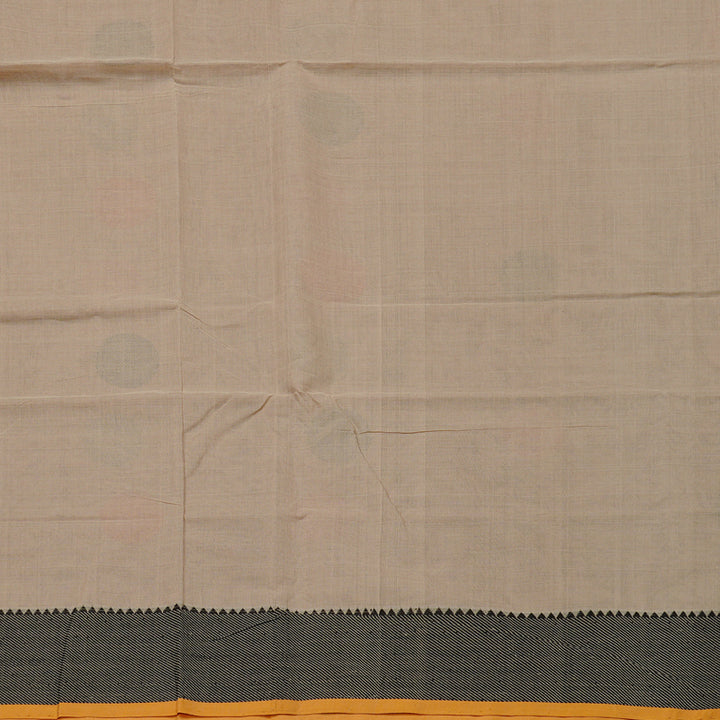 Hayagrivas Handloom Pure Cotton Saree in Enchanting Beige KBE97D15-1