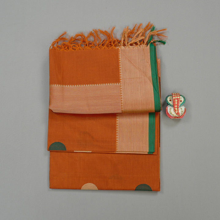 Hayagrivas Handloom Pure Cotton Saree in Distinctive Honey Mustard KBE97D15-2