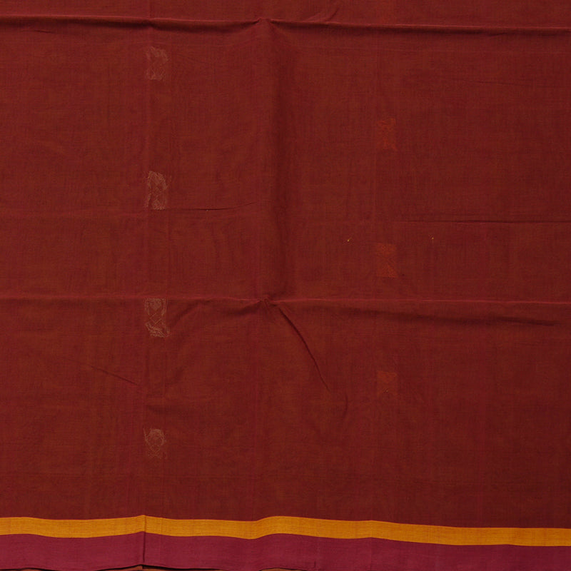 Hayagrivas Handloom Pure Cotton Saree in Regal Dark Fenugreek KBE97D2-3