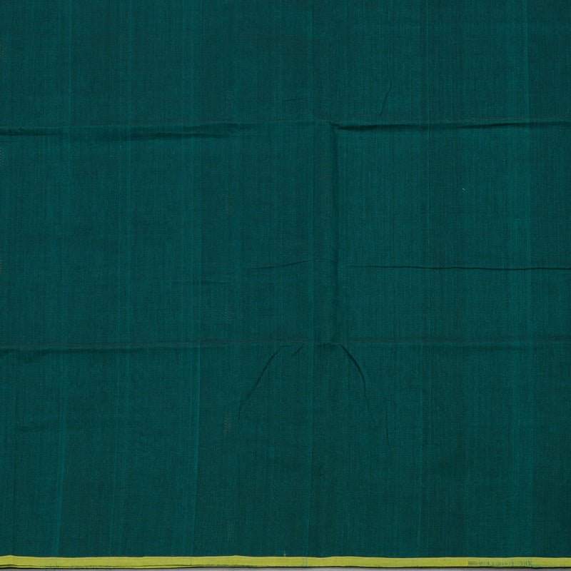 Hayagrivas Handloom Pure Cotton Saree in Impressive Peacock Green KBE97D3-2