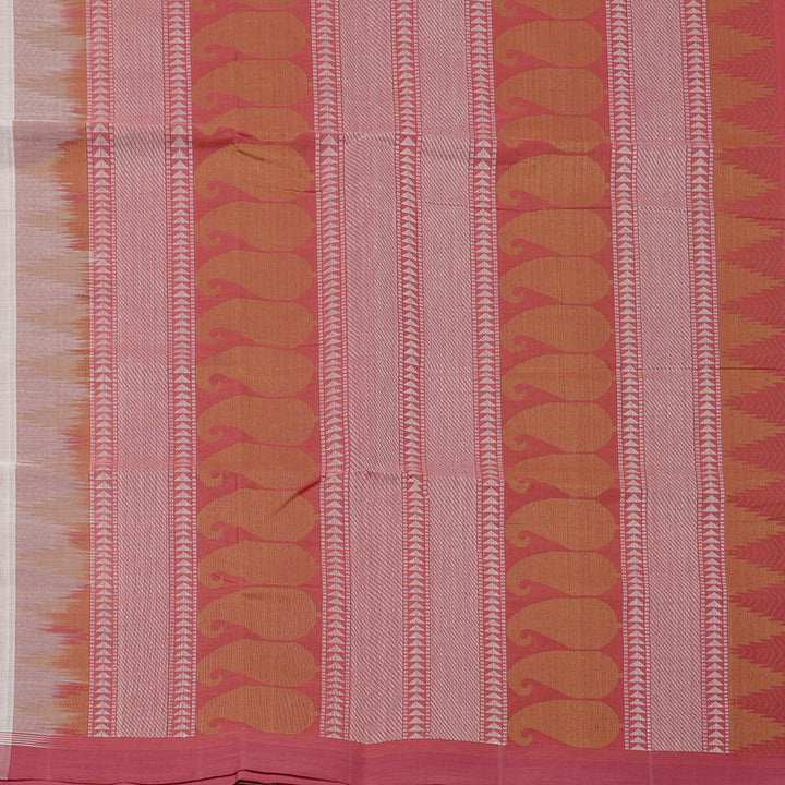 Hayagrivas Handloom Pure Cotton Saree in Graceful White KBE97D6-2