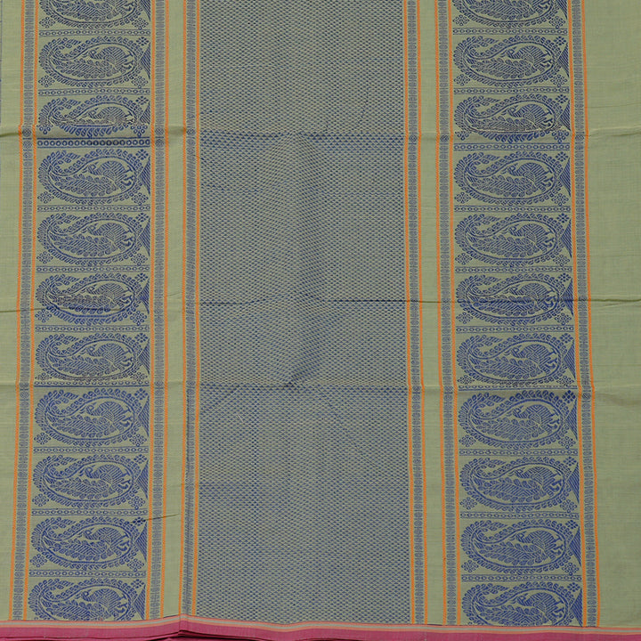 Hayagrivas Handloom Pure Cotton Saree in Gentle Light Pastel Green KBE98D10-2