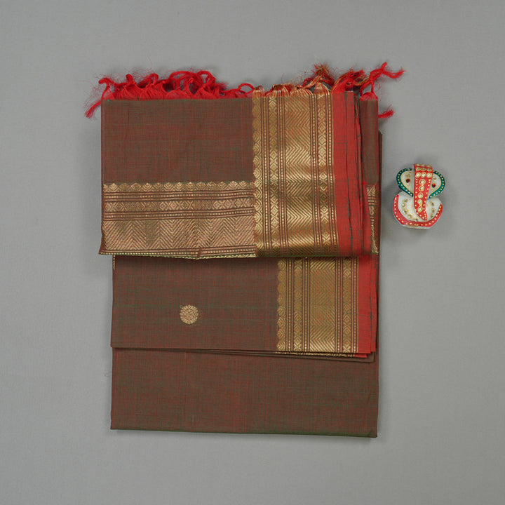 Hayagrivas Handloom Pure Cotton Saree in Elegant Mandhalir KBE98D11-2