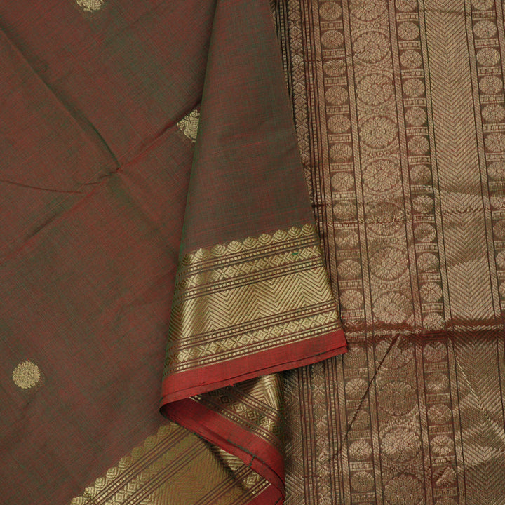 Hayagrivas Handloom Pure Cotton Saree in Elegant Mandhalir KBE98D11-2