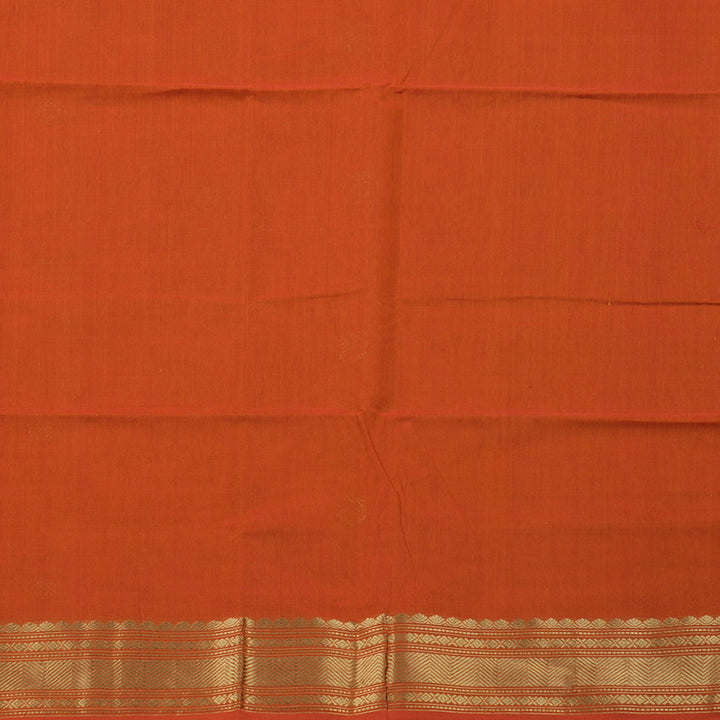 Hayagrivas Handloom Pure Cotton Saree in Vivid Orange KBE98D11-5