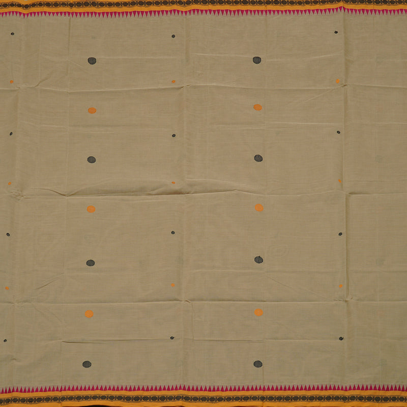 Hayagrivas Handloom Pure Cotton Saree in Soothing Sandal KBE98D6-2