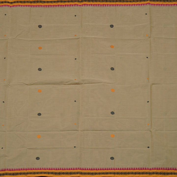 Hayagrivas Handloom Pure Cotton Saree in Soothing Sandal KBE98D6-2