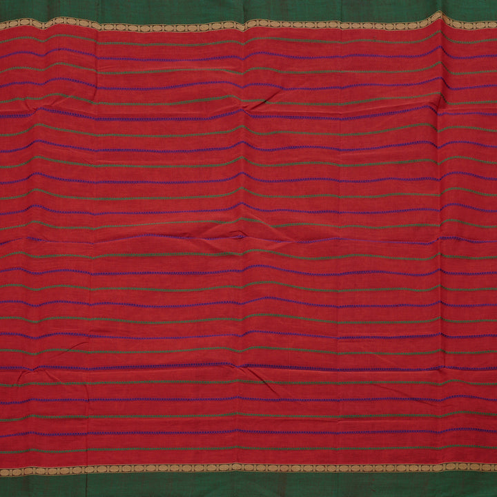Hayagrivas Handloom Pure Cotton Saree in Regal Maroon KBE98D7-1