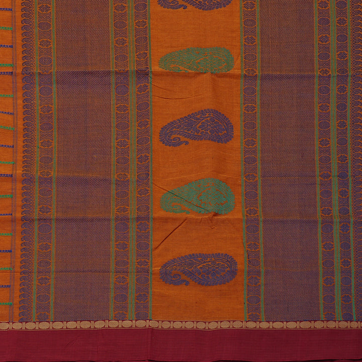 Hayagrivas Handloom Pure Cotton Saree in Elegant Honey Mustard KBE98D7-2