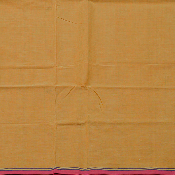 Hayagrivas Handloom Pure Cotton Saree in Gorgeous Sandal Yellow KBE98D8-1
