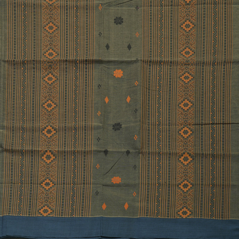 Hayagrivas Handloom Pure Cotton Saree in Subdued Ash Grey KBE98D9-2