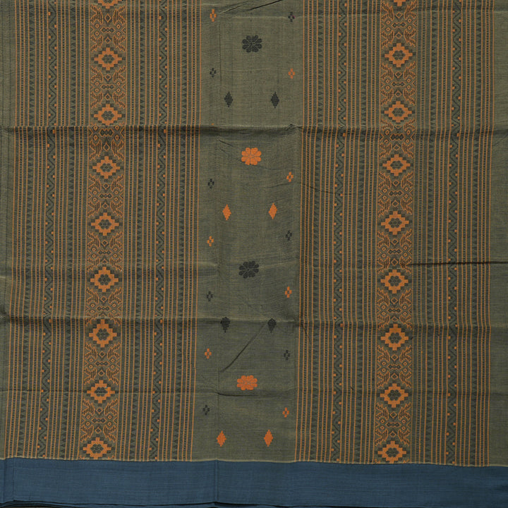 Hayagrivas Handloom Pure Cotton Saree in Subdued Ash Grey KBE98D9-2