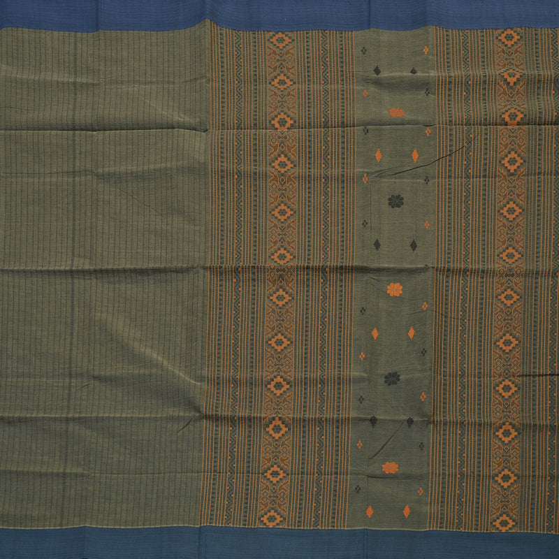 Hayagrivas Handloom Pure Cotton Saree in Subdued Ash Grey KBE98D9-2