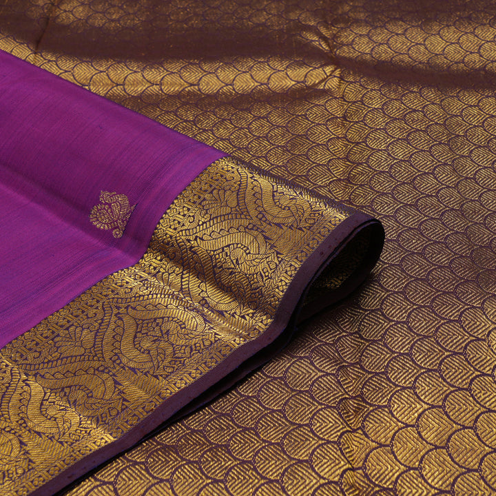 Hayagrivas Handloom Wine Purple Kanjivaram Silk Saree KBE991I7-1