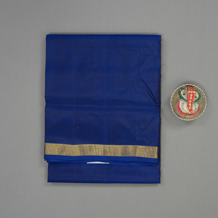 Hayagrivas Handloom Midnight Blue Kanjivaram Ten Yards Silk Saree KBE992I6-1